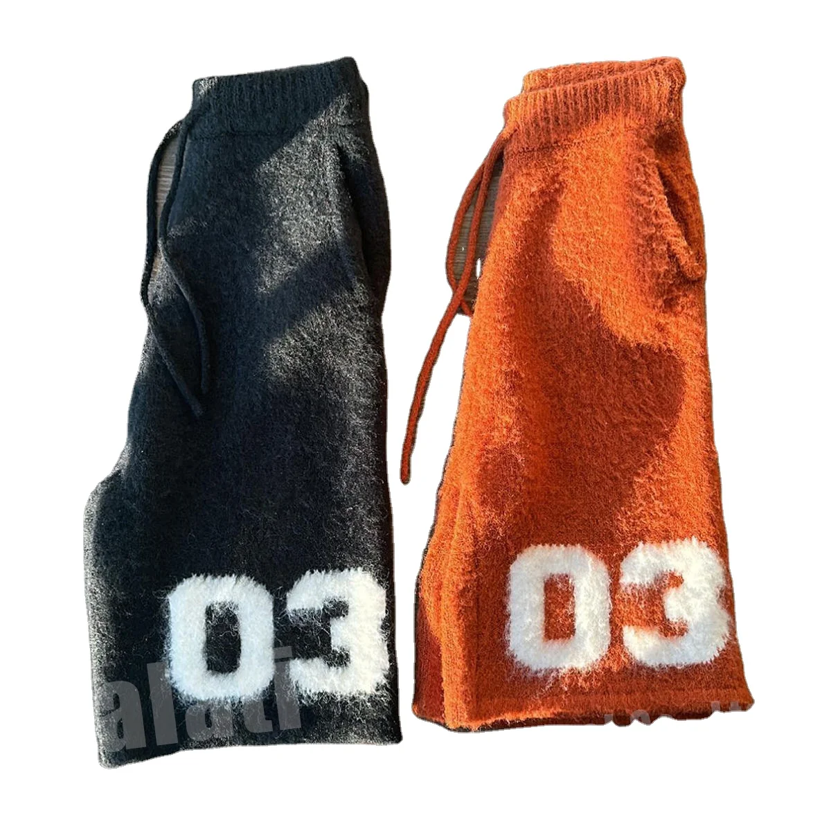 Custom High Quality Shorts De Hombr Screen Printing Knitted Streetwear Mohair Shorts for Men
