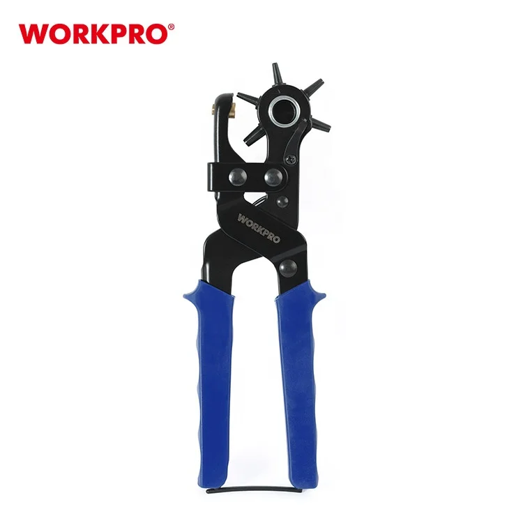 WORKPRO Desktop Leather Hole Punch Set, Rotary Belt Hole Puncher for  Leather, 6 Punch Sizes, Heavy Duty Leather Hole Punch Tool for Leather  Belts, Dog