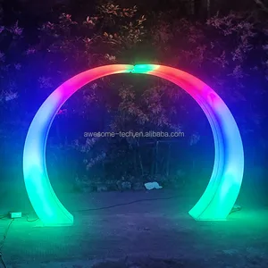 RGB LED Arch Light Rainbow Bridge Design 6000K Daylight Dimmable Waterproof IP65 for Modern Outdoor Garden Party Decorations