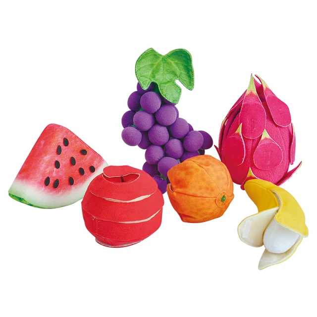 Children's Plush Fruits Toy for Kitchen Role Play Interactive Food Toys