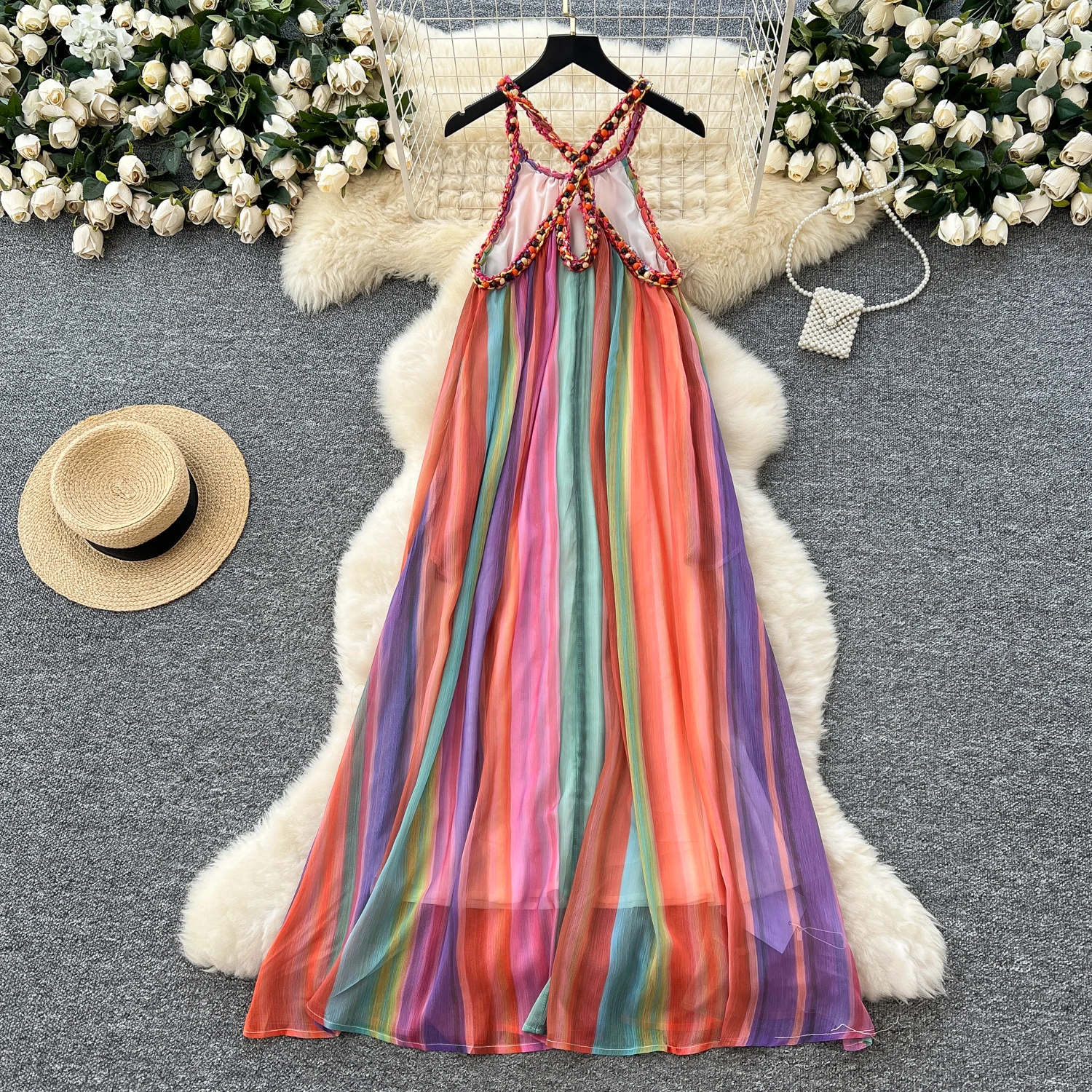 vintage summer beach dress Backless Lace Beach Wedding Dresses Cheap Vintage Summer Wedding Dresses  AWD1099 main image 1