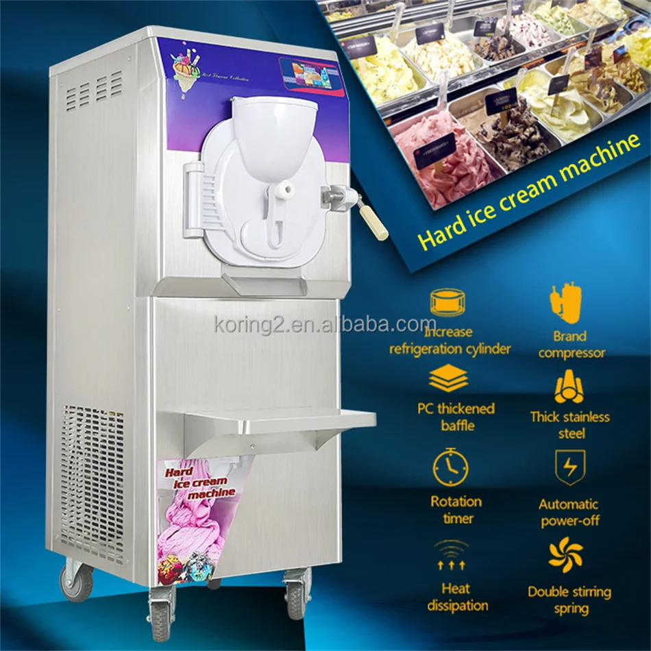 Wixkix Italian Gelato Hard Ice Cream Maker 48L/H Batch Freezer Sorbet