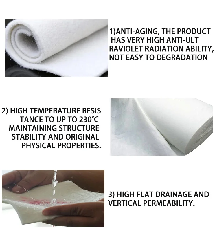 Tensile Strength 400-100 Kn / M Pet Woven Geotextile Fabric For ...