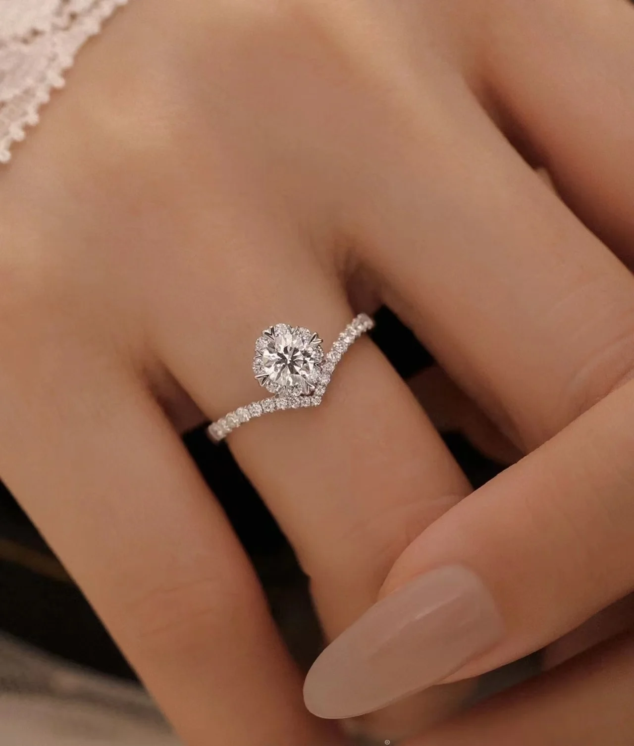 OVNMFH Anillo De Corazón De ópalo De Plata De Amor Propio, Anillo En, image size:1280x1506