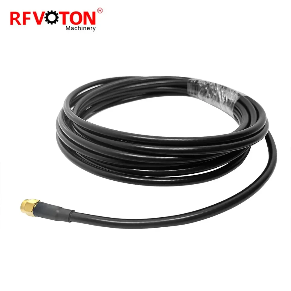 Antenna Pigtail SMA Male Plug to SMA Male Plug ALSR LMR200 LMR195 RG58 LMR240 Flexible Low Loss RF Coaxial Jumper Cable Assembly