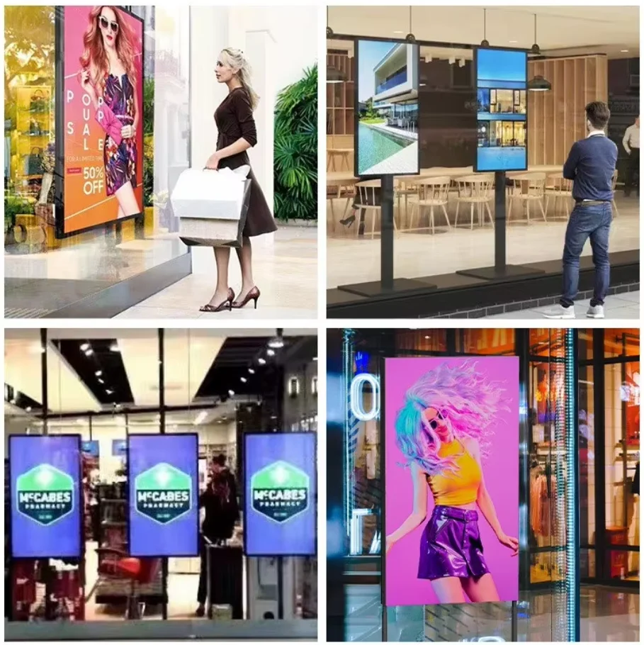 32 43 55 inch Hanging Lcd Advertising Machine High Brightness 1000-5000 Nits Stores Shopping Malls Digital Signage and Display supplier