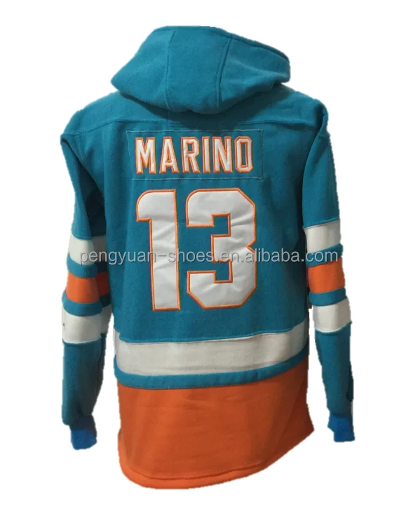 Wholesale Customizable Miami #1 Tua Tagovailoa #10 Tyreek Hill Style Jersey  Embroider American Football Sweater Winter Hoodie From m.