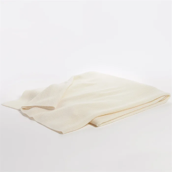 Luxury Custom Oversize Rib Knit Cashmere Throw Blanket - Buy Cashmere ...