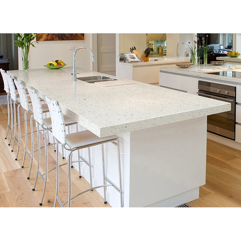 Crystal White Quartz Kitchen CountertopAll colours availableSample 