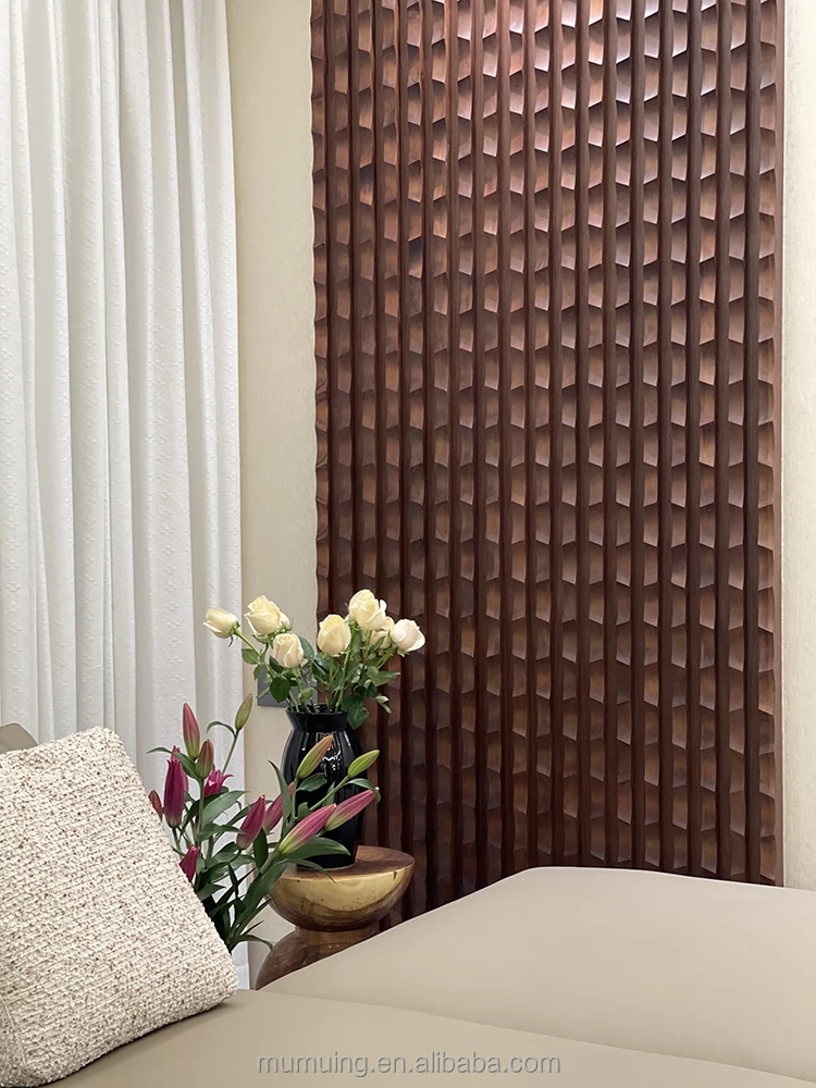 Fluted Interior Design 3D Wall Decor Siding Plank Panel