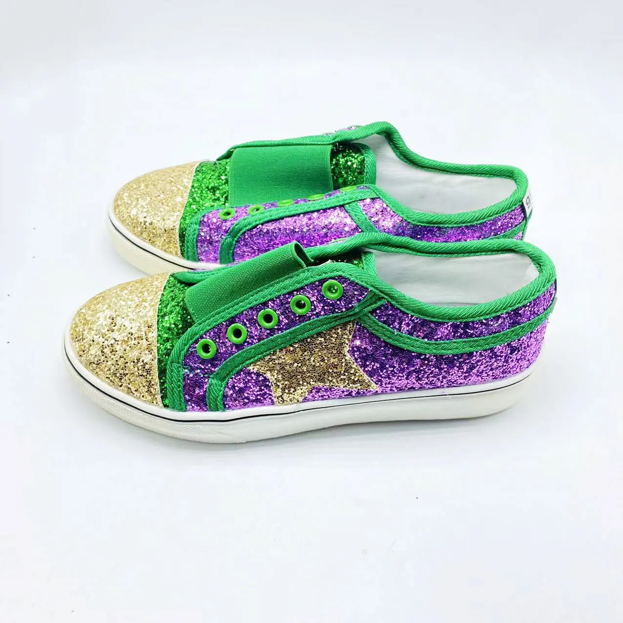 mardi gras sequin sneakers