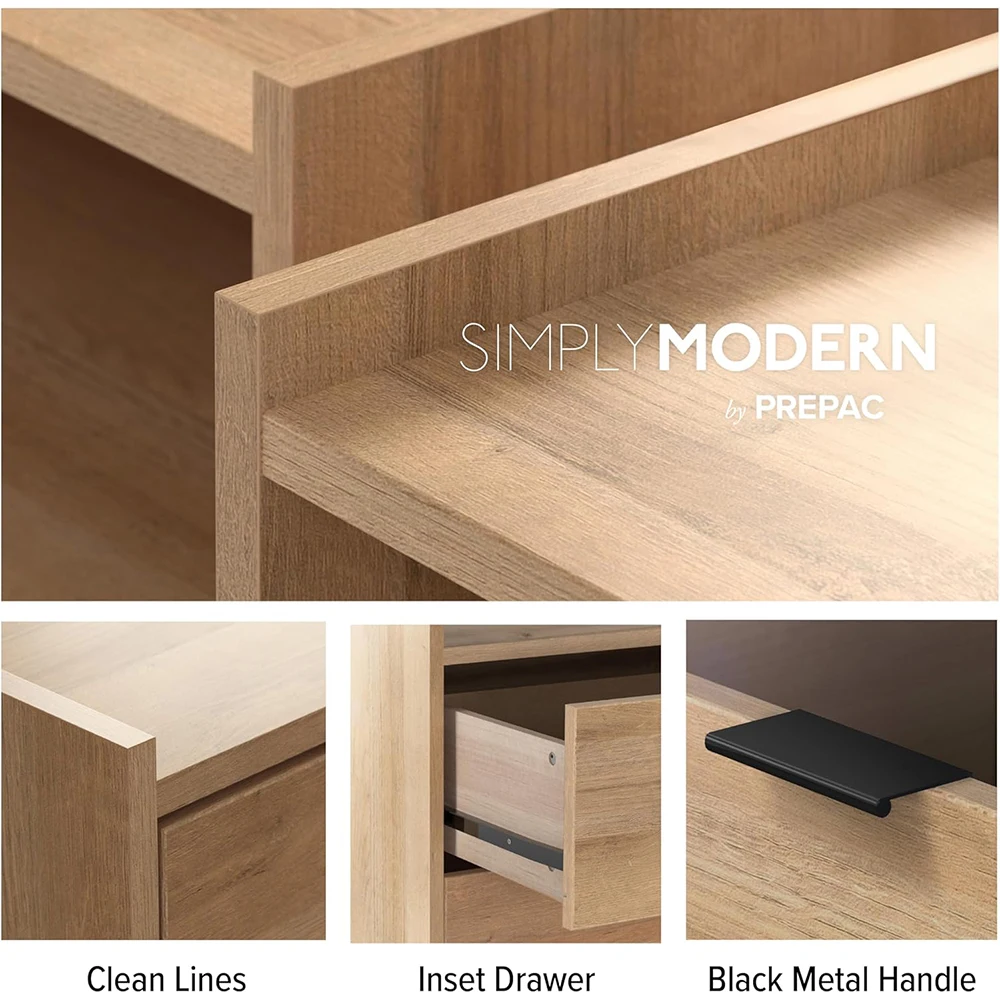 product nu deco mh25825 simply modern 6 drawer double dresser bedroom chest furniture 525 wide x 16 deep x 295 tall wood-1