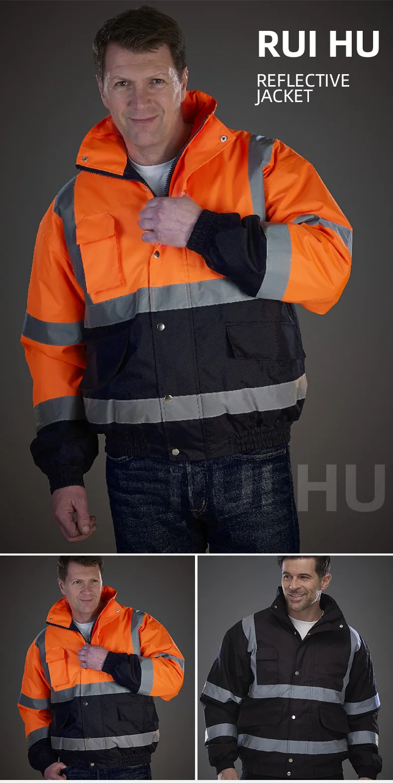 Custom Reflective Safety Security Jacket Personal Protective Vest