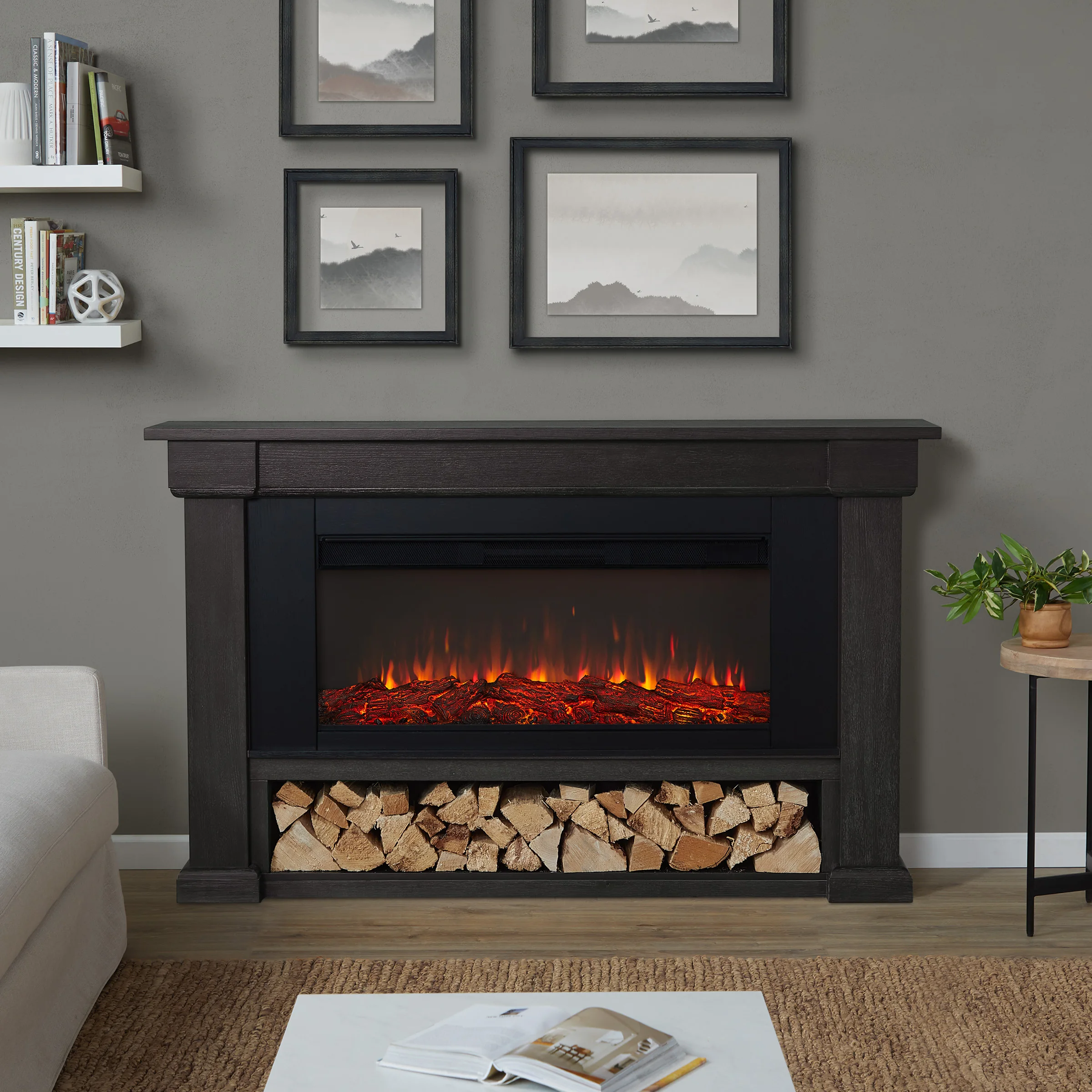 Hot Selling Large Indoor Wood Burning Fireplace Freestanding Fire Place