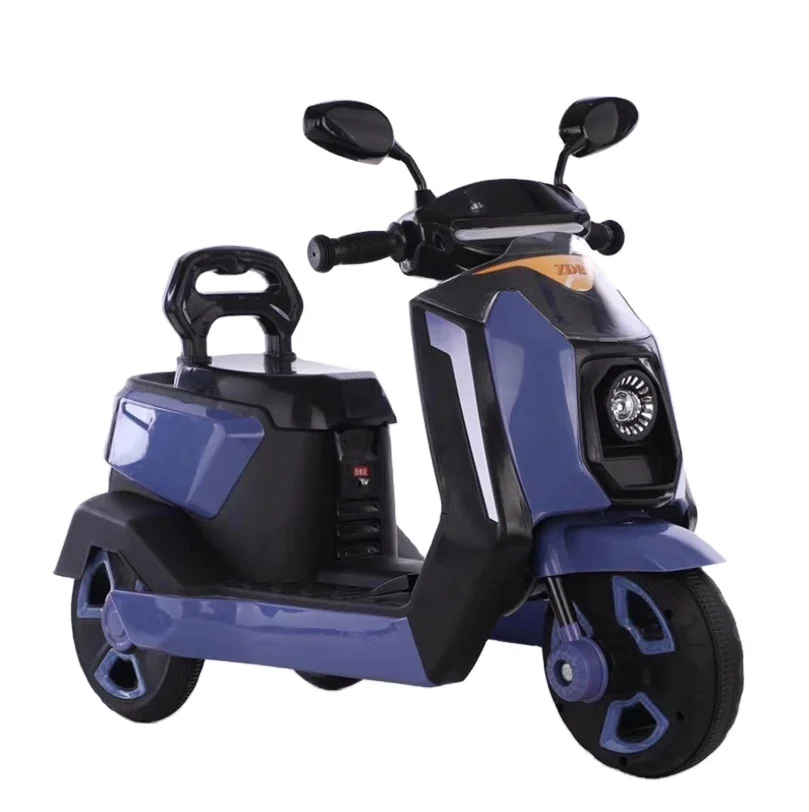 Новый электрический мотоцикл для детей красного, белого и синего цветов, цветные пластиковые детский Электрический мотоцикл игрушечный автомобиль для От 5 до 9 лет детская одежда