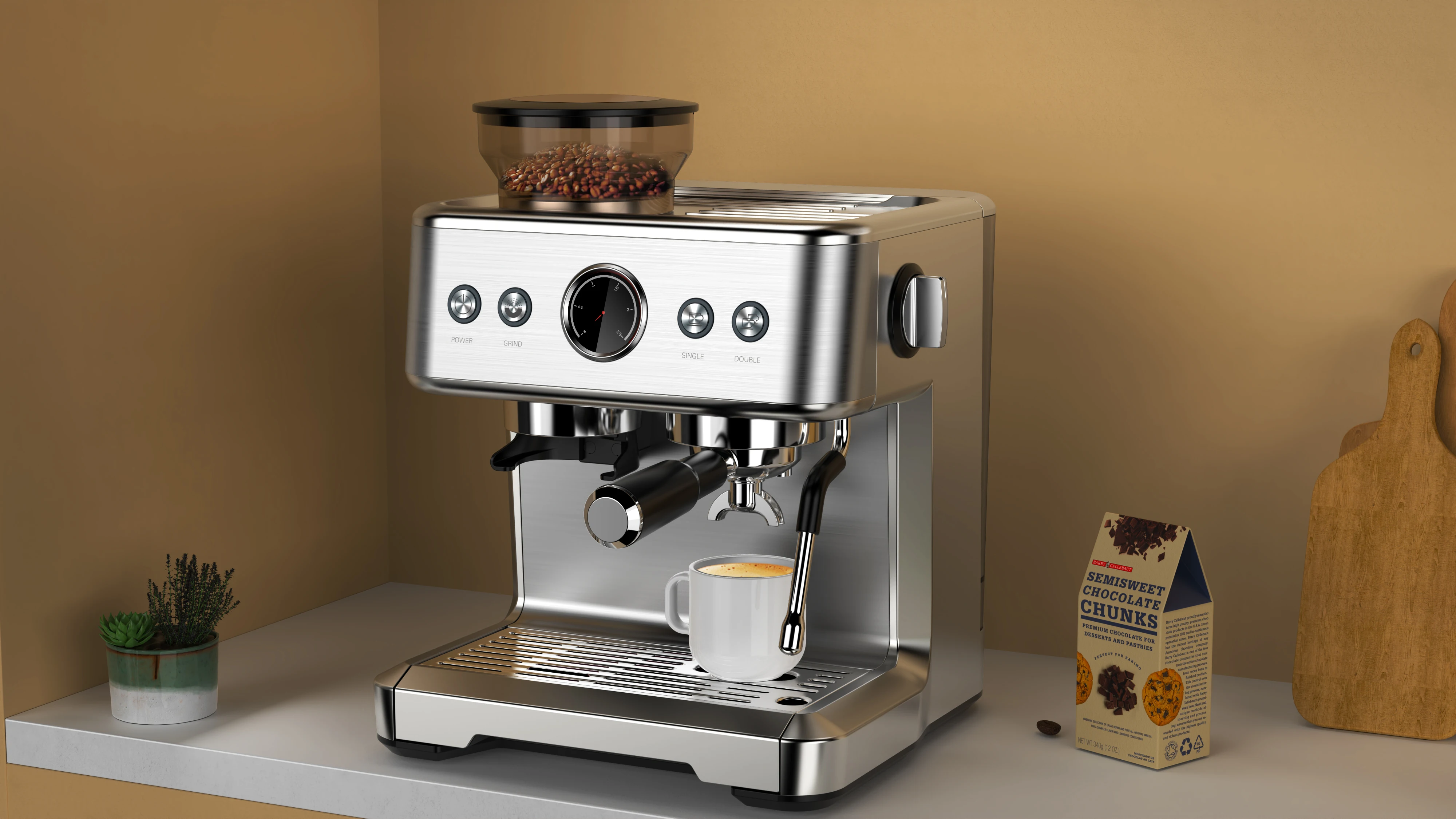 Macchina Caffè Espresso con Macinacaffè Ariete 1313 Professionale