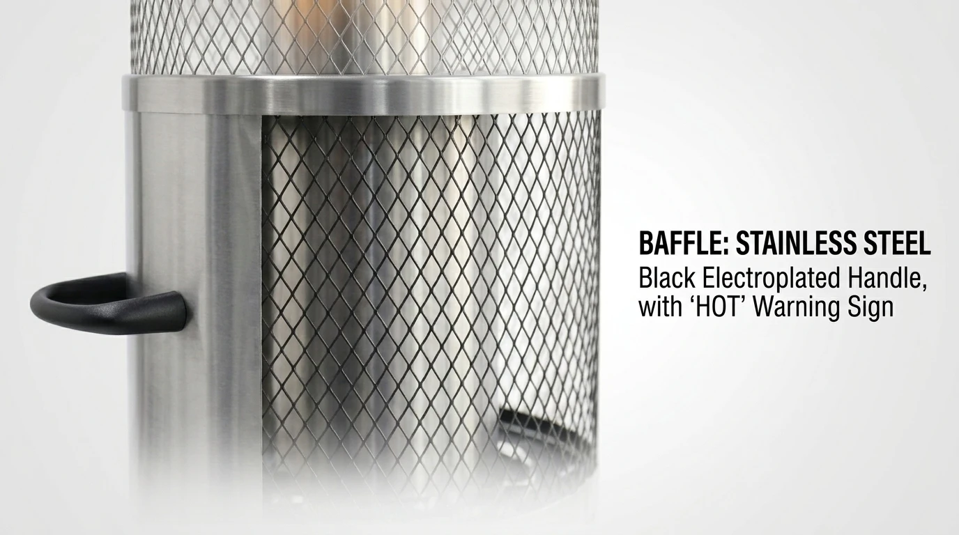 Patio Heater, Portable, Stainless, Steel - detail 26