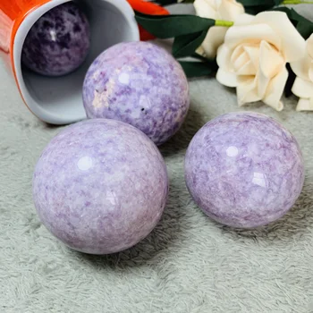 Wholesale Natural Purple Lepidolite Quartz Spheres Healing Crystals Balls For Home Decor