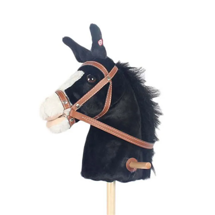 2021 plush stick model horse toys kids baby stick riding horse toy cowboy song and gallopping children plush stuffed toys