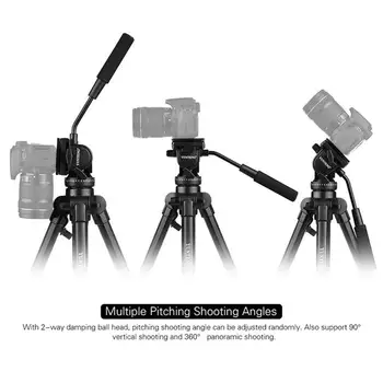 YUNTENG-VCT-880 Universal Pro Camera Tripod With Fluid Video Head for Professional Video Capture Tripod DSLR SLR Camera detail image