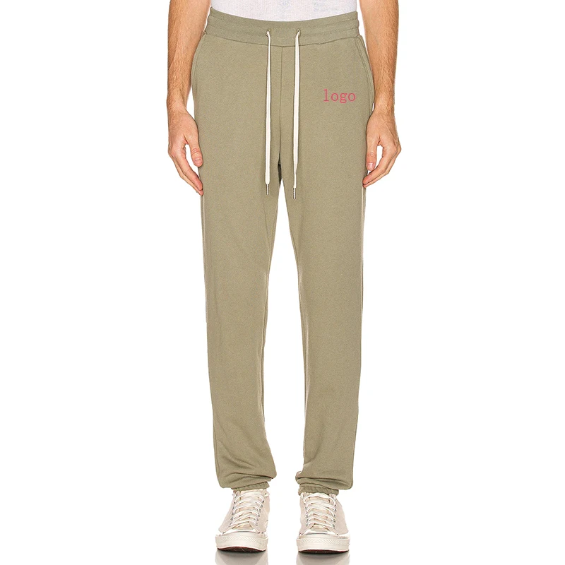 Pantalones De Chándal De Algodón Para Hombre,Pantalón De Chándal Con Cordón, Cintura Elástica,Bolsillos Laterales - Buy Para Hombres 100% Algodón  Pantalones De Cordón Elástico Cintura Lado Bolsillos De Parche Elástico  Dobladillo Pantalones De