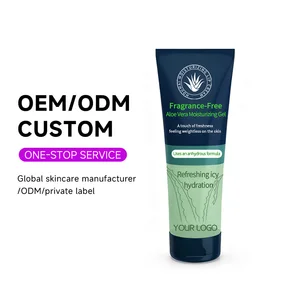 OEM ODM Pure Natural Plant Extract Skin Care Product Soothing Acne Scar Remover Lightening Unscented Aloe Vera Moisturizing Gel