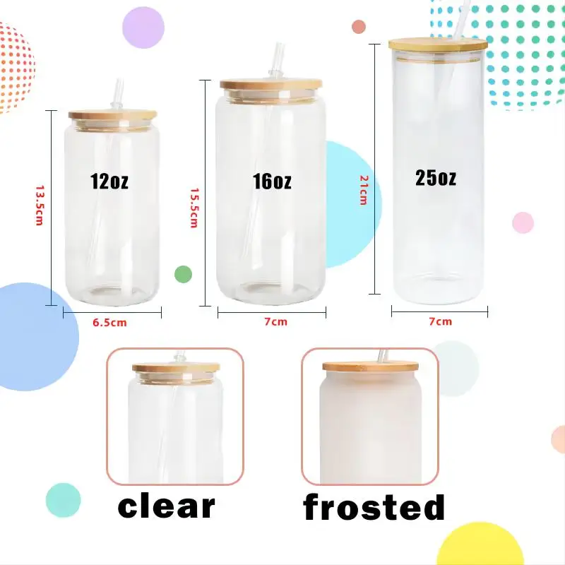 Usa Warehouse Wholesale 12oz 16oz Clear Frosted Sublimation Blanks ...