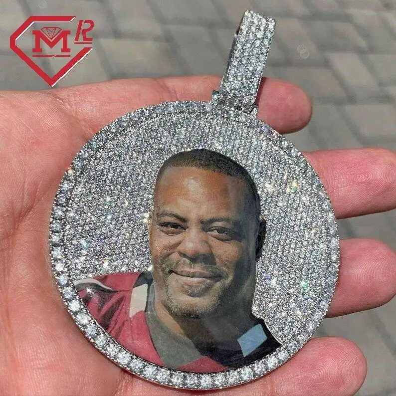 Memory Picture Pendant Vvs Moissanite 925 Silver Hiphop Iced Out Moissanite Custom Pendant Buy