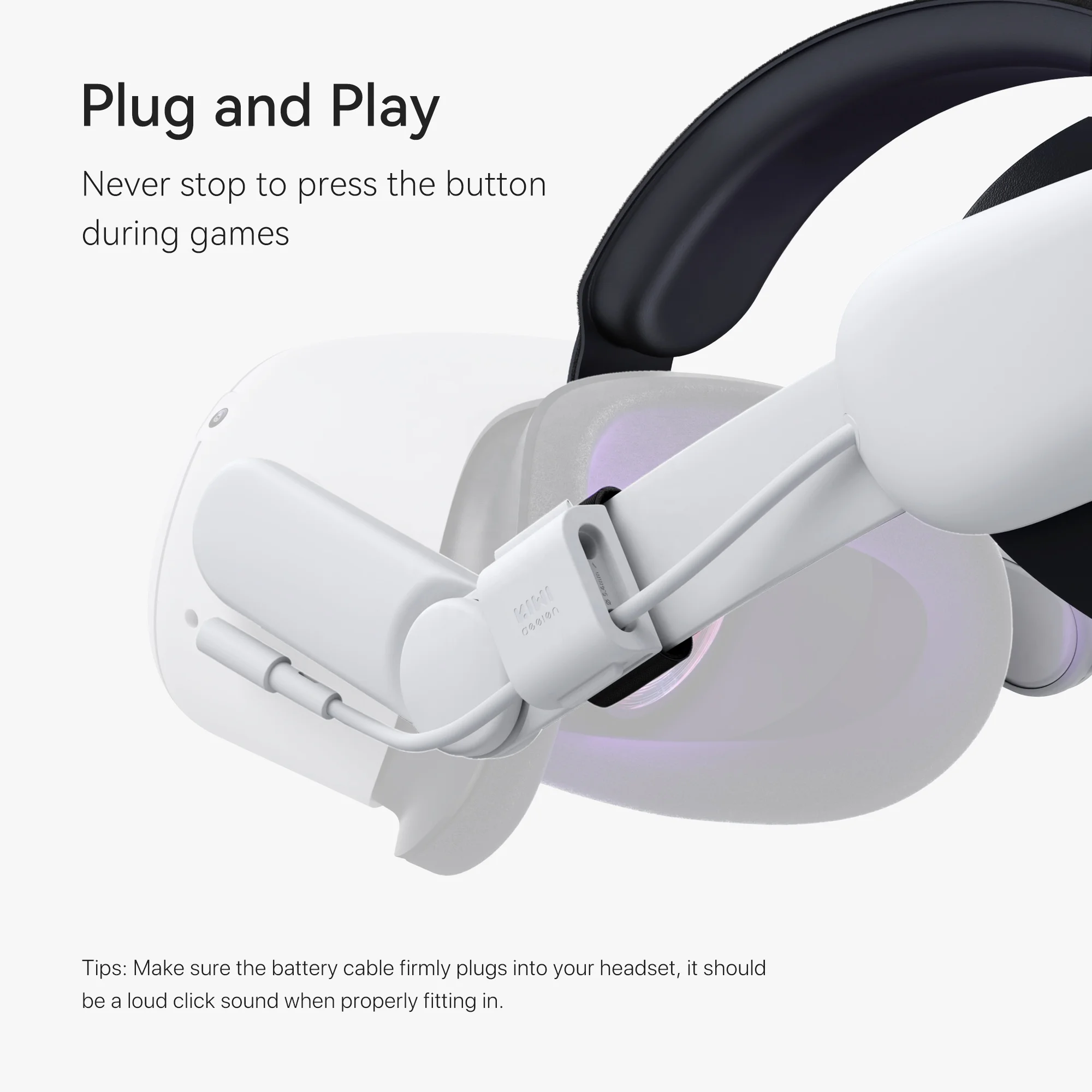 KIWI design 6400mAh Battery Head Strap For Oculus Quest 2 Power Lasting  Comfort Head Strap For Meta Quest 2 VR Accessories