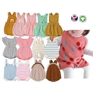 Unisex Newborn Infant Toddler Knit Sleeveless Jumpsuit Romper Onesie Baby Clothes
