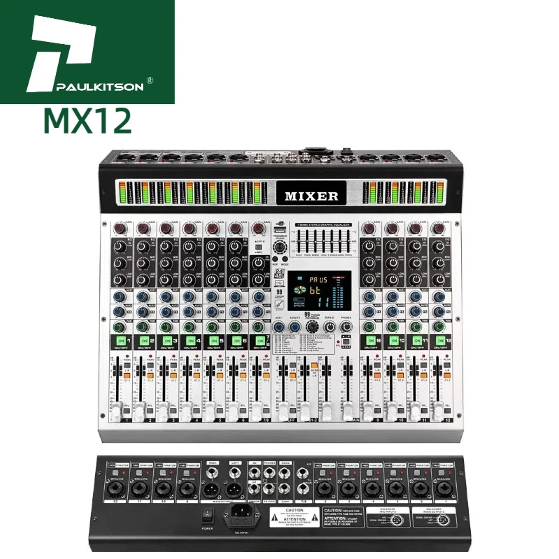 Paulkison Mixer MX12 - Professional 12-Channel Dj Controller