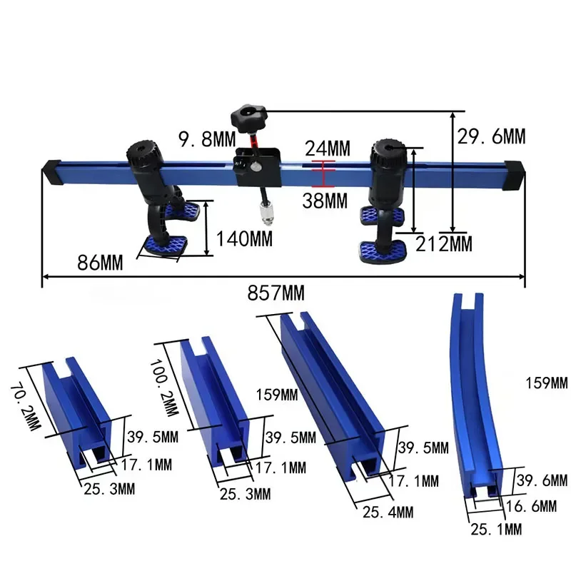 Car Dent Repair Quick Extraction Tool with 360 Degree Rotation Anti slip Body Sheet Metal Rotation Tension Bracket