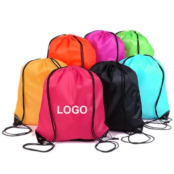 Custom Low Price Cheap Polyester Drawstring Bag Gym Sports Draw String ...