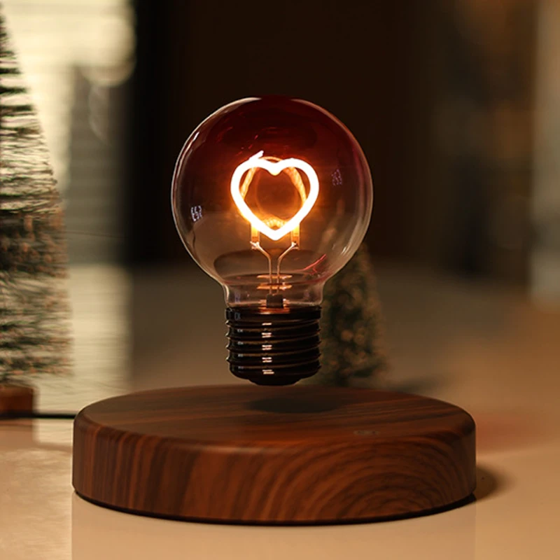 Creative Cross-Border Maglev Light Bulb Desk Lamp Smart Home Atmosphere Small Night Bedroom Bedside Decoration Wholesale Gift