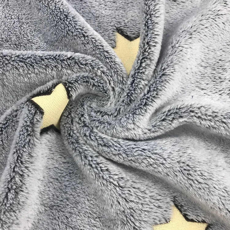 KINGCASON, светящаяся в темноте, с принтом в горошек, 100% полиэстер, фланелевая Коралловая флисовая ткань для одеял