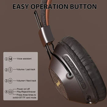 AKZ-17 クラシックレトロ無線BTオーバーイヤーヘッドフォン TWS音楽