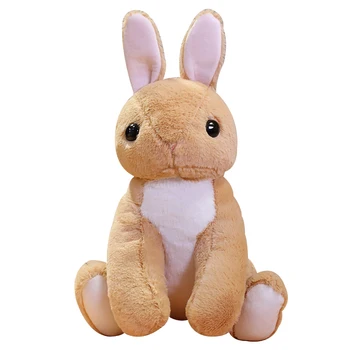 Rabbit Plush Toy 54cm Sitting Stuffed Animals Lifelike Rabbit Custom ...