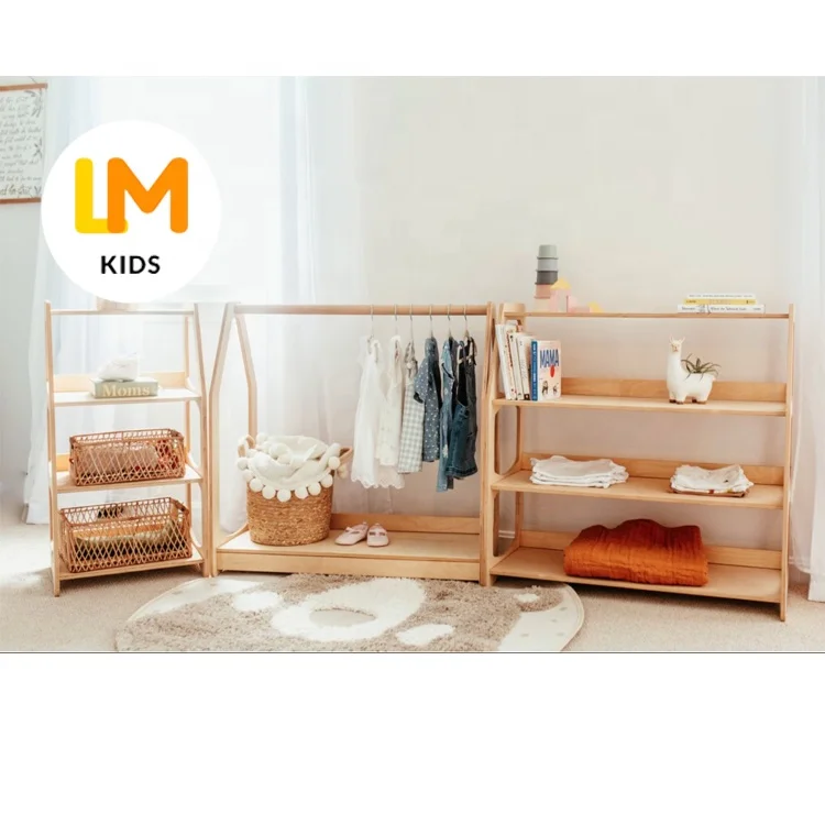 Детская мебель для спальни LM деревянная книжная полка шкаф Монтессори детской