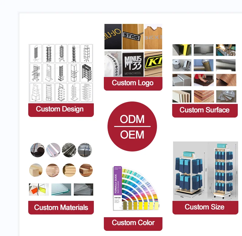 Custom Design Table Top Metal Granite Sample Display Tower Advertising Floor Tiles Display Racks