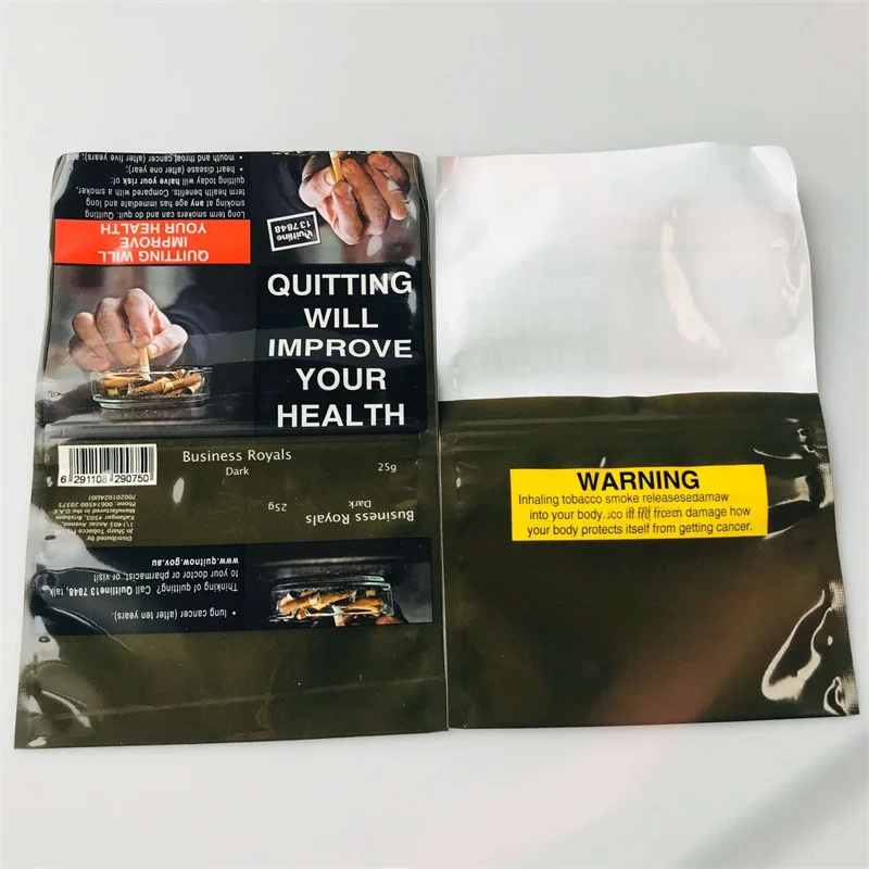 15g rolling tobacco Wholesale Plastic Packaging Bag 15g 25g 30g 50g 100g Hand Rolling Tobacco  Pouch with Zipper