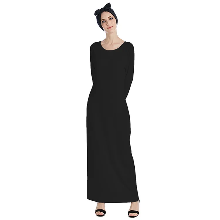High Quality Stretch Inner Solid Color Ethnic Clothing Islamic Muslim Clothing Abaya Underwear Modest Women Clothing Islamic