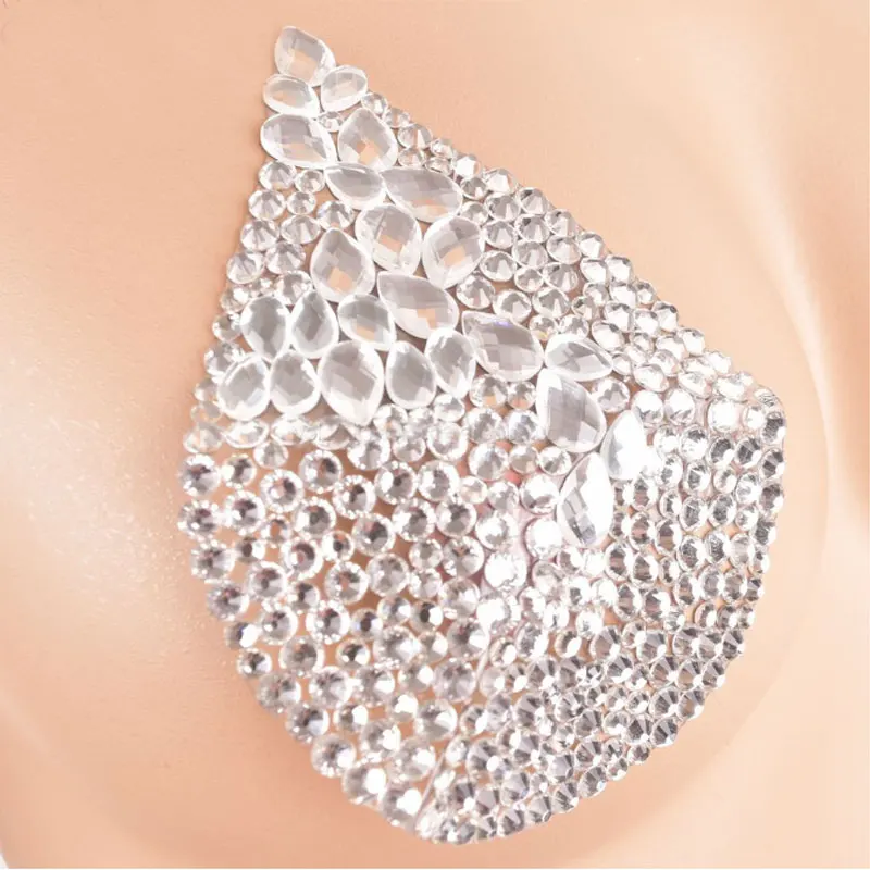 DYNWAVE 2Pair Fun Crystal Rhinestone Pasties Breast at  Women's  Clothing store