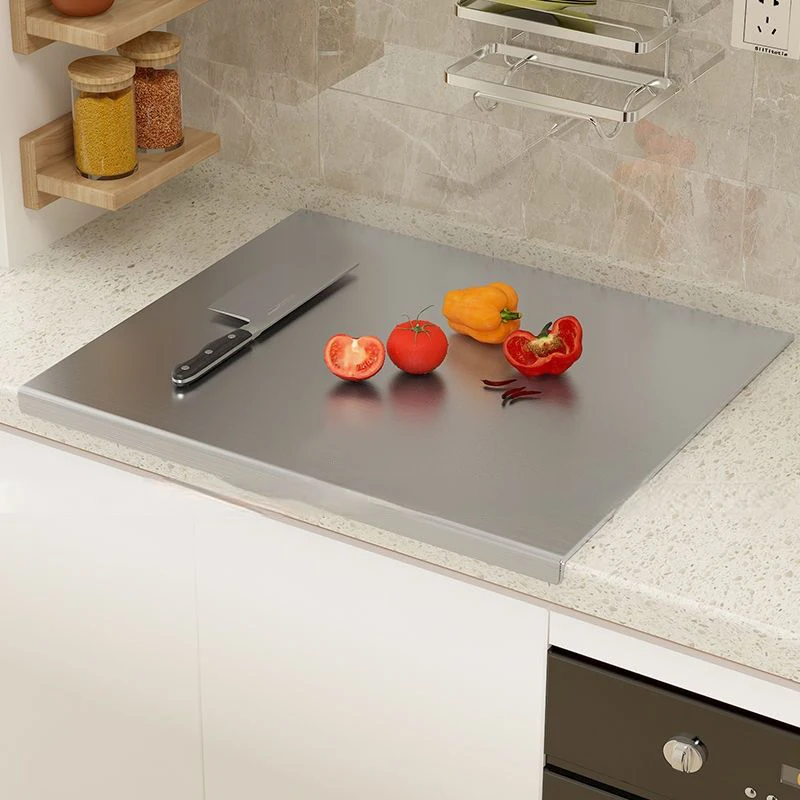 Cutting Bake Board Stainless Steel Double-Sided Kneading Panel Thickened Rolled Chopping Board for Kitchen Household Use