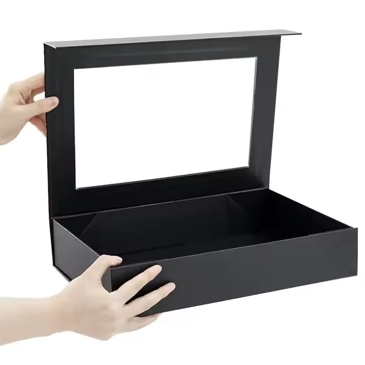 Customized Logo Magnetic Flip Paperboard Box Exquisite Small Cosmetic Cardboard Gift Packaging with Embossing & UV Coating supplier