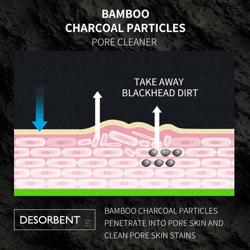 KORMESIC Charcoal Deep Cleansing Peel Off Blackhead Remover Whitening Black Skin Care Clay Blackhead Nose Facial Mask