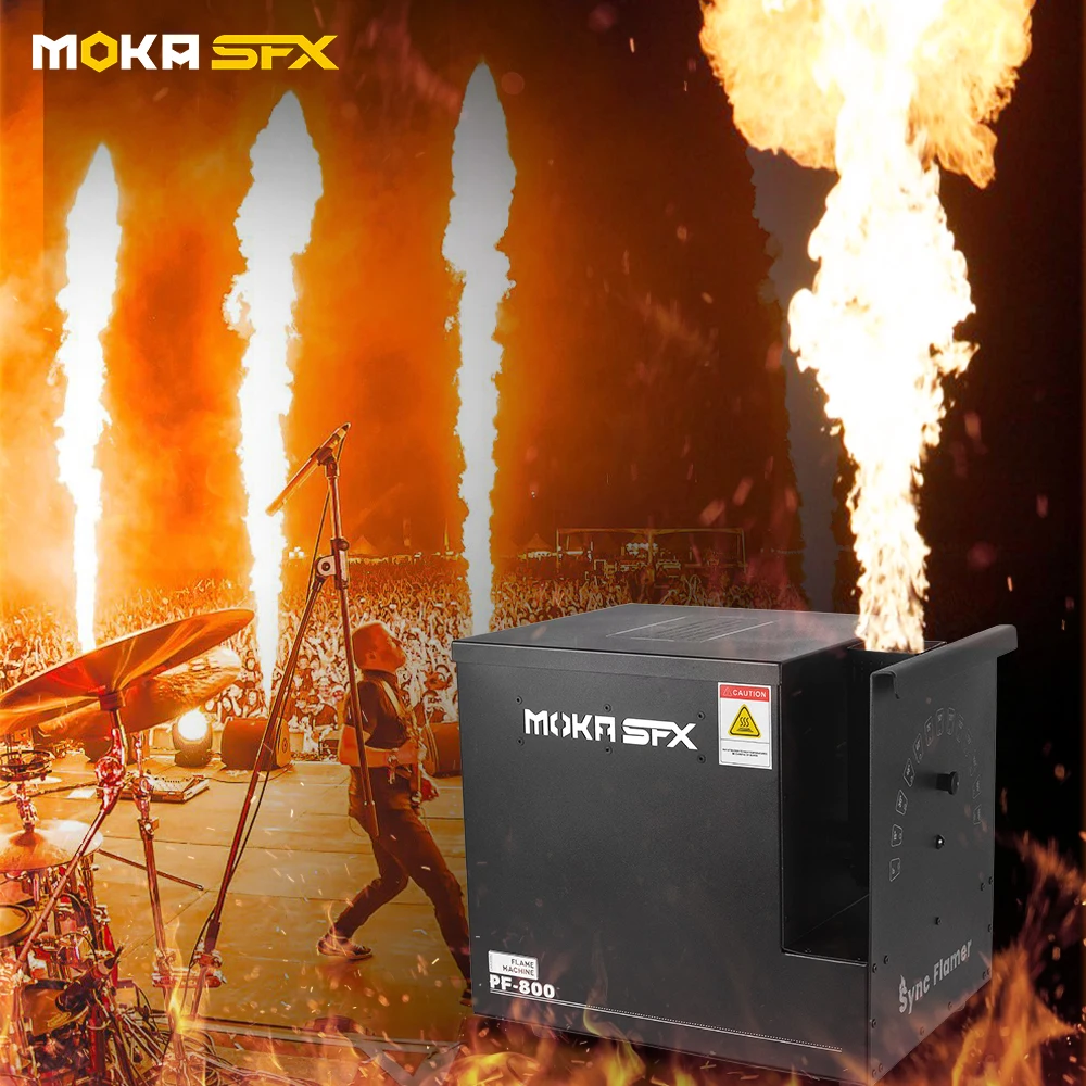MOKA SFX Adjustable Flame Machine - DMX Control, 8-10m Range