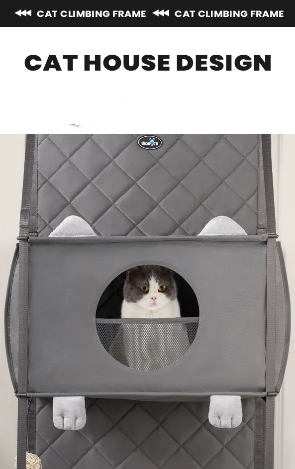New Arrival Hanging Cat Tree Door Mounted Climber Cat Hammock Climber Cat Wall Perch Furniture  for Indoor