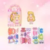 Adesivi magnetici morbidi principessa rosa, 1 pezzo - 1 principessa - 10 set