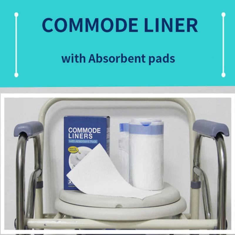 Biodegradable Commode Bags Disposable Commode Pail Liner Sanitary Bags For Adult Commode Chair