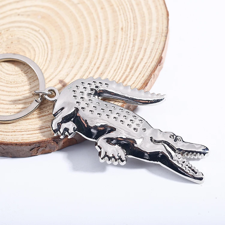 Custom Metal Printing Animal crocodile Shape Keychain